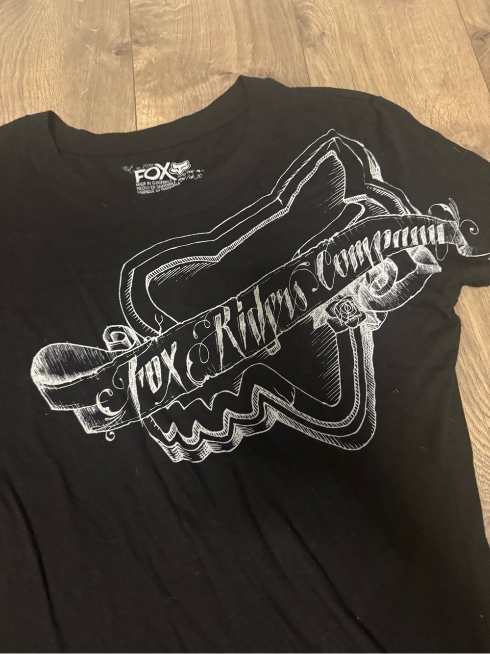 Fox Black Graphic Logo Tee with White Print - Picture 3 of 4